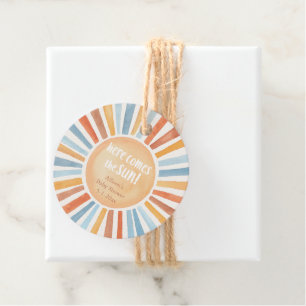 Étiquettes Cadeau Boho sunshine Voici le baby shower du soleil