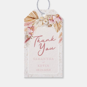 Étiquettes-cadeau Boho Tropical Beach Floral Mariage Merci