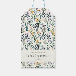 Étiquettes-cadeau Boho Watercolor Fleur sauvage Fête des mariées per