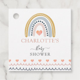 Étiquettes Cadeau Boho Watercolor Rainbow Baby shower Cadeau