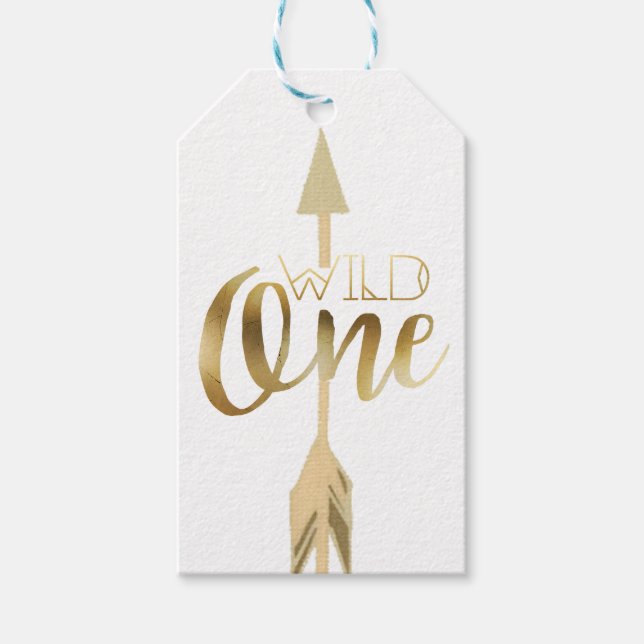 Étiquettes-cadeau Boho Wild One | Première fête d'anniversaire (Devant)