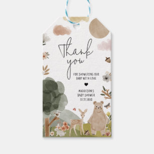 Étiquettes-cadeau Boho Woodland Baby shower Favoriser Tags