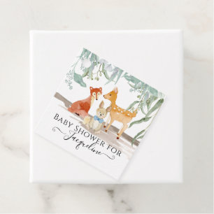 Étiquettes Cadeau Bois Animaux Cerf Lapin Fox bébé garçon douche