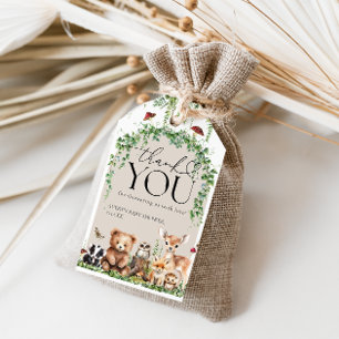 Étiquettes-cadeau Bois Animaux Végétation Champignons Baby shower