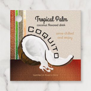 Étiquettes Cadeau Boisson de noix de coco Coquito