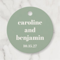 Bold Sage Green Chic Mariage moderne Personnalisé