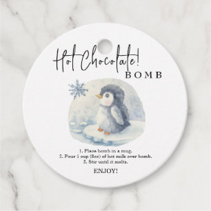 Étiquettes Cadeau Bombe à chocolat chaud.Bombe à cacao chaud hiver