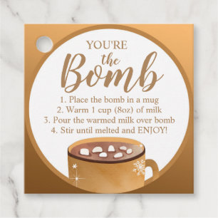 Étiquettes Cadeau Bombe au chocolat chaud Tags Vous êtes le cacao à