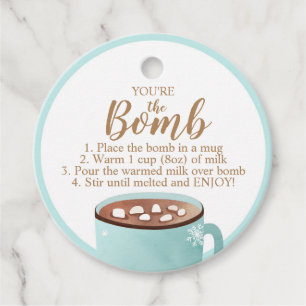 Étiquettes Cadeau Bombe au chocolat chaud Tags Vous êtes le cacao à