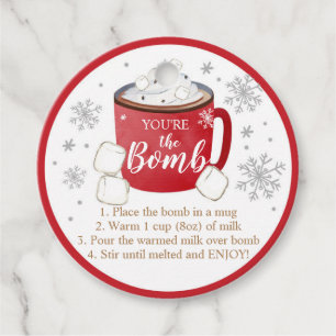 Étiquettes Cadeau Bombe au chocolat chaud Tags Vous êtes le cacao à