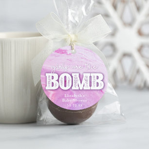 Étiquettes Cadeau Bombe Baby shower de la baignoire Favoriser balise