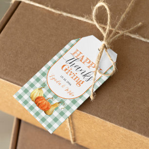 Étiquettes-cadeau Bon thanksgiving amis Citrouilles