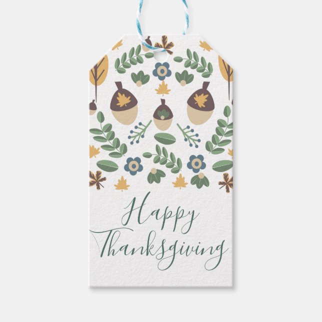 Étiquettes-cadeau Bon thanksgiving Fall Folk (Devant)