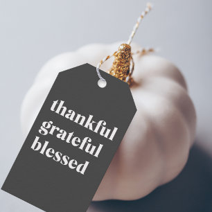 Étiquettes-cadeau Bon thanksgiving   Remerciements bénis