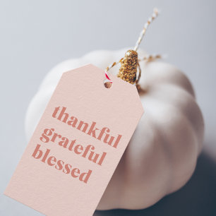 Étiquettes-cadeau Bon thanksgiving   Remerciements bénis