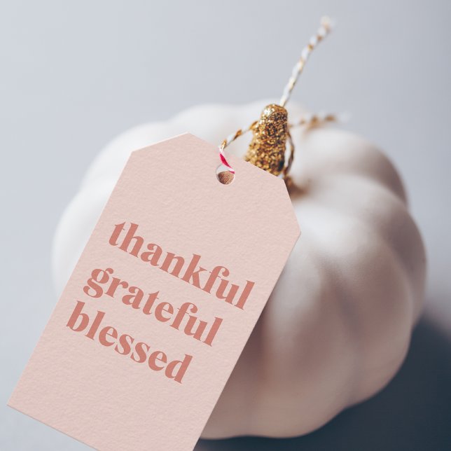 Étiquettes-cadeau Bon thanksgiving | Remerciements bénis (Créateur téléchargé)