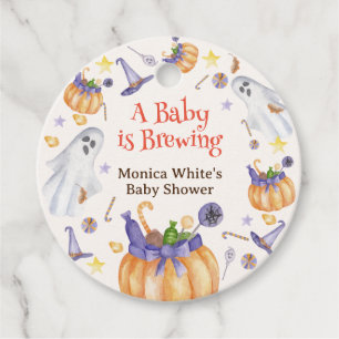 Étiquettes Cadeau Bonbons Citrouilles Fantômes Halloween Baby Brassa