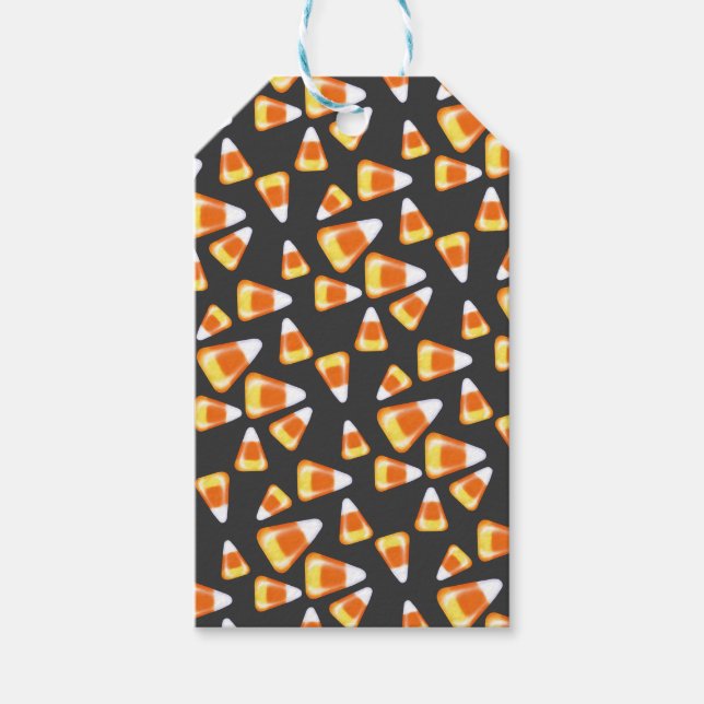 Étiquettes-cadeau Bonbons d'Halloween motif, gâteries amusantes de b (Devant)