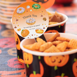 Étiquettes Cadeau Bonbons Halloween délicieux en aquarelle Merci