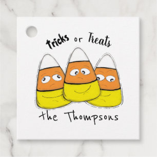 Étiquettes Cadeau Bonbons Halloween Farce ou Friandise Mignons et Fa