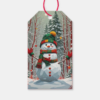 Étiquettes-cadeau Bonhomme de neige