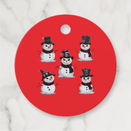 Étiquettes Cadeau Bonhomme de neige gothique