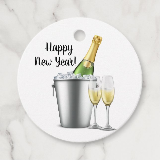 Étiquettes Cadeau Bonne année customisée (Devant)