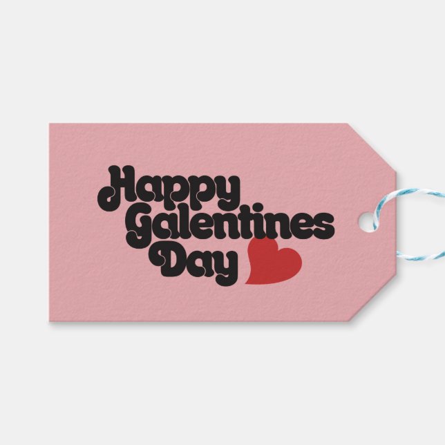 Étiquettes-cadeau Bonne fête des Galentines (Devant (Horizontal))