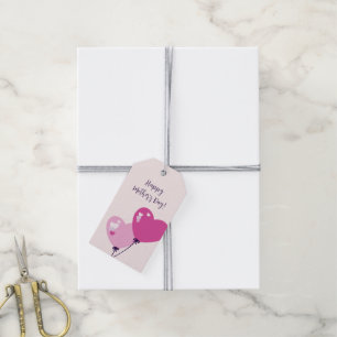 Étiquettes-cadeau Bonne fête des mères ! Ballons en forme de coeur r