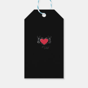 Étiquettes-cadeau Bonne Journée ! Squelette Mains Avec Coeur Classiq