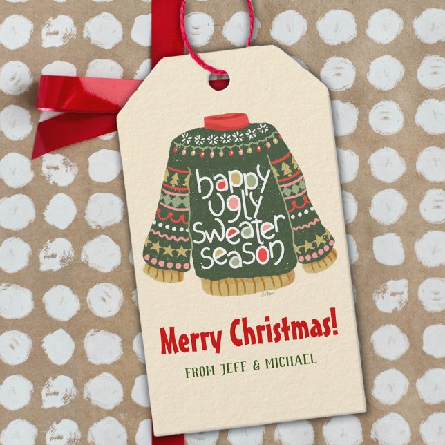 Étiquettes-cadeau Bonne saison de douceur moche (Funny and cute gift tags, for some holiday humore)