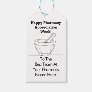 Étiquettes-cadeau Bonne semaine d'appréciation en pharmacie Balise c