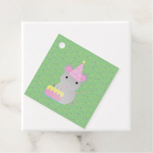 Étiquettes Cadeau Bonne Souris de fête d'anniversaire