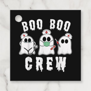 Étiquettes Cadeau Boo Boo Crew Funny Nurse Ghost Costume Halloween