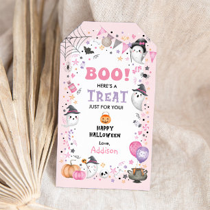 Étiquettes-cadeau BOO ! Fille Halloween Anniversaire Fille fête Trai