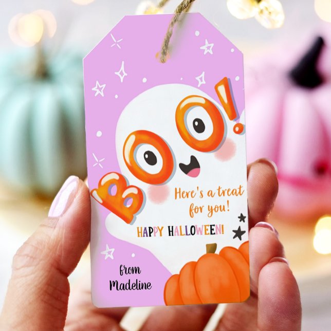 Étiquettes-cadeau Boo ! Halloween mignonne Ghost Treat for You Favor (Créateur téléchargé)