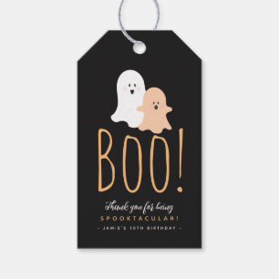 Étiquettes-cadeau Boo mignon noir et orange ! Halloween Ghosts