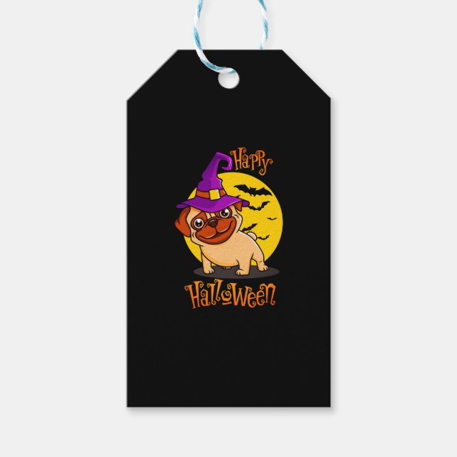 Étiquettes-cadeau BooF - Bruno the Witchy French Bulldog (Devant)