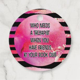Étiquettes Cadeau Book Club Name Funny Book Quote