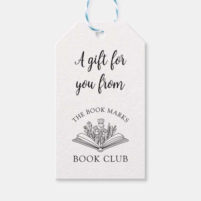 Étiquettes-cadeau Book Club Personalized A Gift From  (Devant)