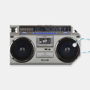 Étiquettes-cadeau Boombox Ghetto Blaster