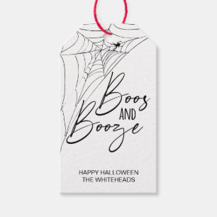 Étiquettes-cadeau Boos et Booze Halloween Party