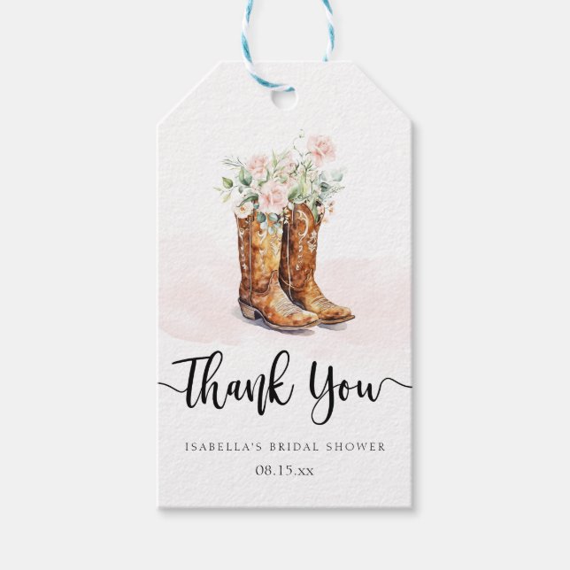 Étiquettes-cadeau Boots & Fête des mariées Bubbly (Devant)