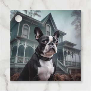 Étiquettes Cadeau Boston Terrier Halloween Épouvantable