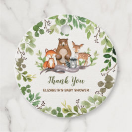 Étiquettes Cadeau Botanique Forêt Botanique Animaux Douche d'anniver