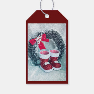 Étiquettes-cadeau Bottes Père Noël pour bébé