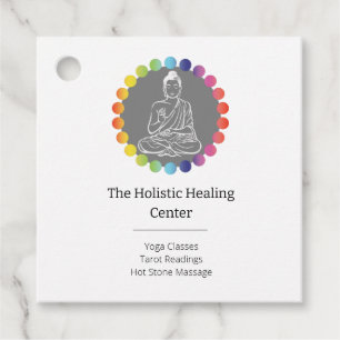 Étiquettes Cadeau Bouddha Arc-en-ciel Chakras Yoga métaphysique spir