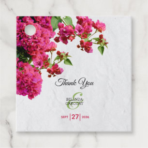 Étiquettes Cadeau Bougainvillea Méditerranée Grec Mariage