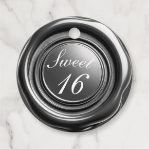 Étiquettes Cadeau Bougie sombre sceau de cire goutte de mariage doux