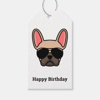 Étiquettes Cadeau Bouledogue Français Fauve Clair